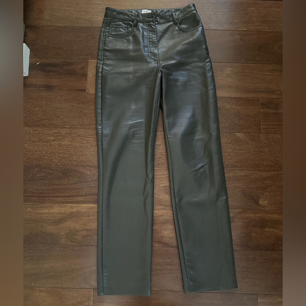 Wilfred by Aritzia Melina Vegan Leather High Waisted Pants - size 8